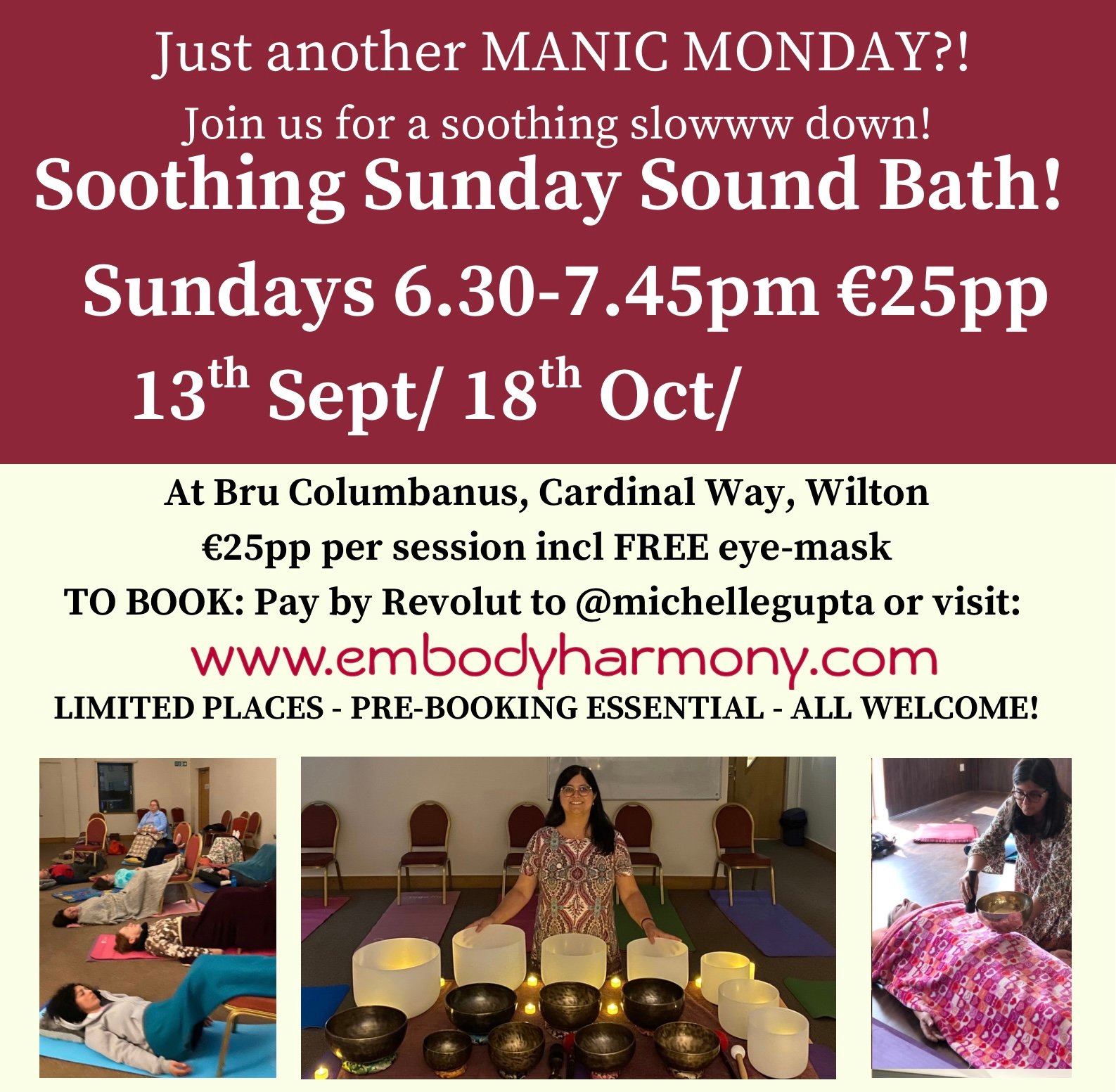 Sunday Sound Baths Autumn/Winter 2026 in Cork!